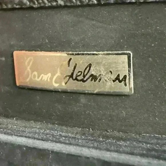 SAM EDELMAN Bevin Moto Black Faux Leather Boho Biker Boot Size 8 - Picture 6 of 9